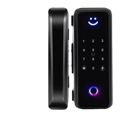 China Apartment Door Lock G1S BLE TTLock Wifi Fingerprint Card Password Lock Smart Glass Remote Control Glass Door Lock for sale