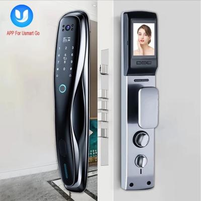 China Apartment High Security Wifi Lock Camera Wifi Door Lock Fingerprint Smart Wifi Automatic Door Lock for sale