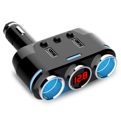 China Full aluminum alloy body RONGXIANG CC-1423 CAR CHARGER Digital Display Separated Switch Usb Pd Car Phone Charger Adapter With Type C Port for sale