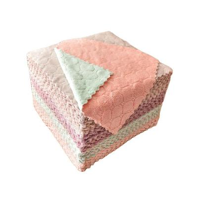 China New Sustainable Custom Washable Microfiber Kitchen Dish Cloths Towels For Cleaning for sale