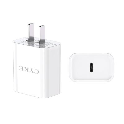 China Type C Safety Protection USB66s PD 20w Wall Charger Mobile Phone Fast Charger Plug Us For Apple iPhone for sale