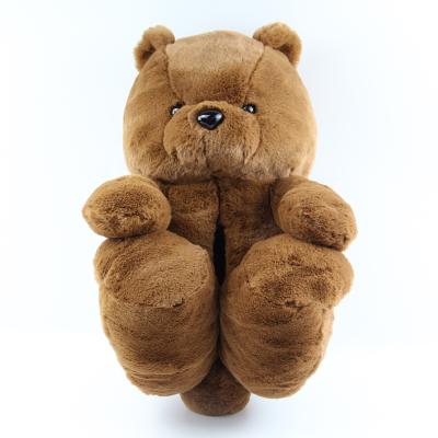 Κίνα Wholesale Cute Plush Slippers Cheap Custom Teddy Bear Slippers προς πώληση