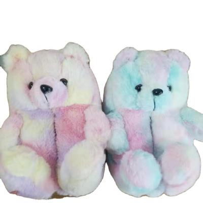 중국 Wholesale Cute Plush Slippers Custom Teddy Bear Slippers 판매용