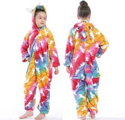 China New Winter Adults Animal Bath Robe Thick Flannel Nightgowns Sleepwear Women Men Bathrobe Unicorn Bathrobe Pajamas Kids Bath Robe zu verkaufen