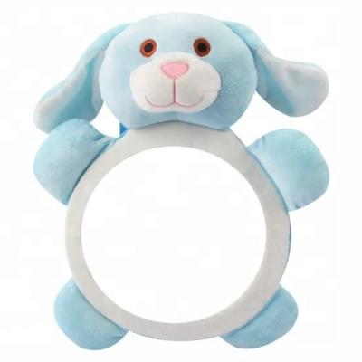 Cina Custom plush baby mirror toys blue dog shaped toy in vendita