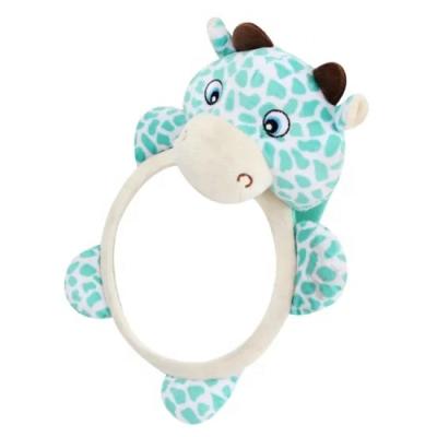 Cina Stuffed blue cow soft plush baby mirror toys for kids for fun in vendita