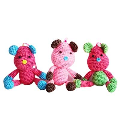 China 100% hand made toys knit doll Amigurumi bear baby crochet toys en venta