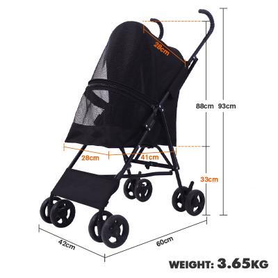 China Soft Lightweight Pet Stroller Small Animals OEM&ODM Pet Carrier Carriage Premium 300D Oxford Fabric For Small Dog Pram Pet Strollers for sale