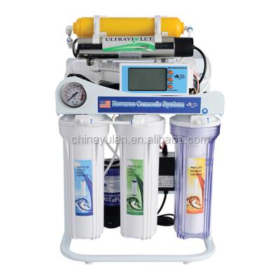 China Household prefiltration water filter R.O.system 6stage with pressure gaugue, TDS CONTROL, WITH UV for sale