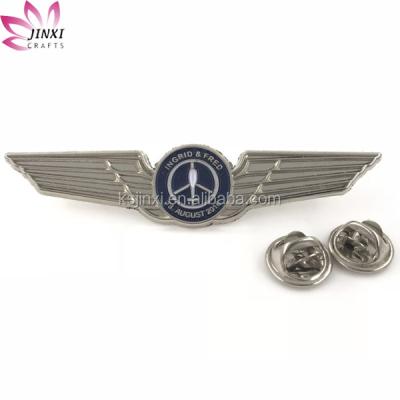 China Custom China Pilot Badge Wings Badge Custom Metal Lapel Pins Hard Enamel for sale