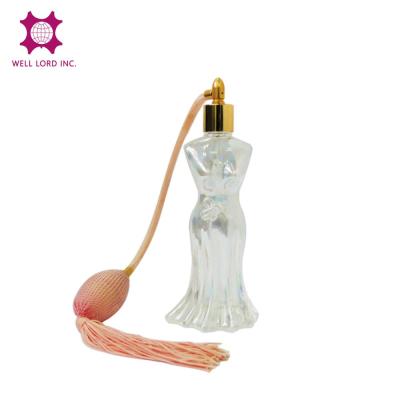 China Perfume Sprayer Dress Woman Body Shape Unique High End Perfume Bottle for sale