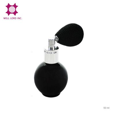 China Perfume sprayer must buy all black 50ml modern single sphere glass bulb atomizer perfume bottles for sale