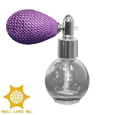 China Personal Care 15ml Round Shape Cute Perfume Bottle With 13/415 Color Bulb Custom Atomizer For Gold/Silver Powder Body Glitter Spray for sale