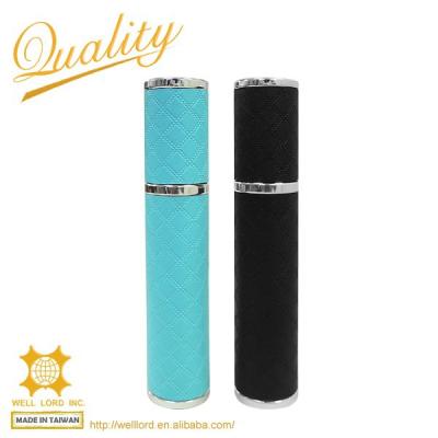 China Personal Care High Quality Custom Leather Wrapped Mini Perfume Spray Atomizer for sale