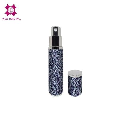 China Purse Atomizer Best Collect Perfume Oil Refill Set Happiness Piston Leather Blue Charming Perfume Bottle for sale