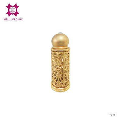 China Incredible Empty Personal Care Gold 10ml Indian Oud Essence Bottle Mini Small for sale