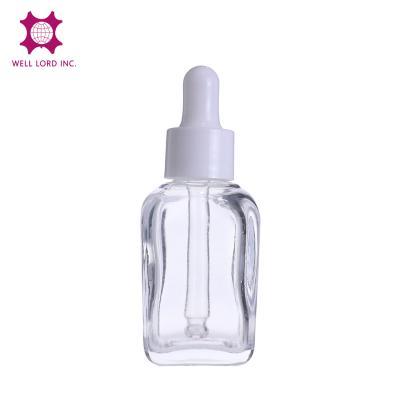 China 30ml glass cosmetic empty bottle with dropper for face serum and skin care packaging for sale