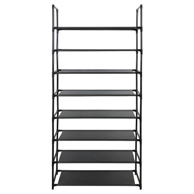 China Unit (Height)Adjustable Entryway Shelf Cabinet With 8 Tiers Durable Metal Shoe Rack Iron Storage Shoe Rack Cabinet Modern for sale