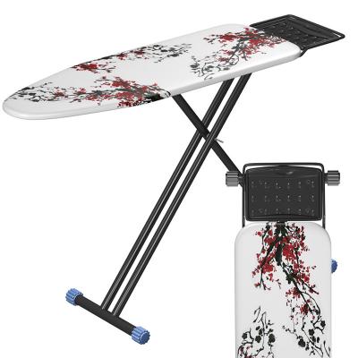 China High Quality Various Colors Foldable Metal Hanging Ironing Board with Iron Stand and Cotton Cover for sale