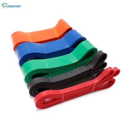 China Home Fitness 4 Color Cross Loop Elastic Bands Durable Customized Workout Mobility Stretch Resistance Bands for sale