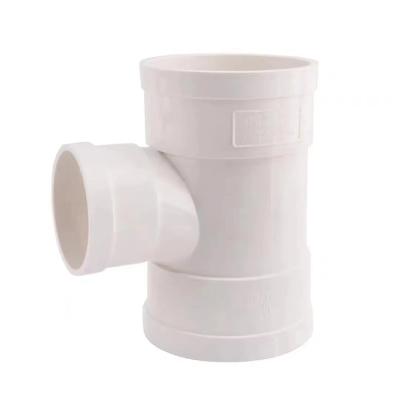 China Drainpipe plastic fittings 50 75 110 160 PVC reducing tee Reducing for sale