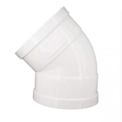 China Downpipe fittings 50 75 110 Right Angle connector PVC elbow Reducing for sale