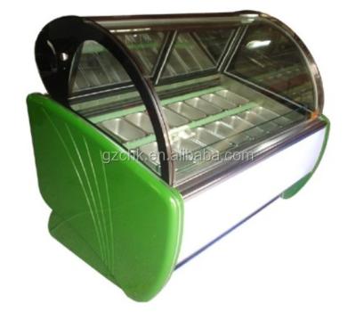 China 12/16/20 Single-Temperature Italian Pan Ice Cream Showcase / Ice Cream Freezer for sale