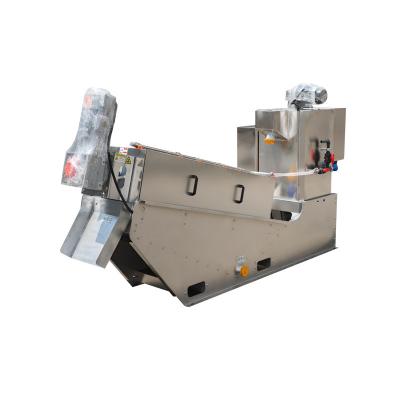 China Low Speed Automatic Multi Disc Screw Press Sludge Dewatering Screw Press Dehydrator For Wastewater Treatment for sale