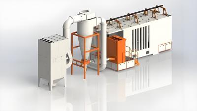 Cina Booth di rivestimento a polvere per cambiamento rapido del colore con sistema di recupero da ciclone in vendita