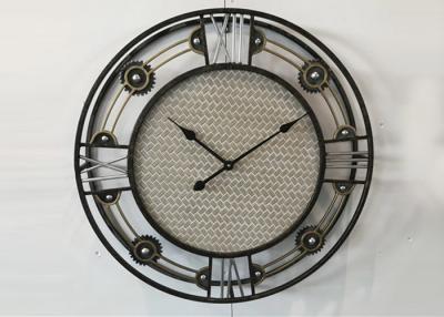 China Handgemachte schwarze rundes Eisen-Draht-Metallwand-Kunst-Uhr zu verkaufen