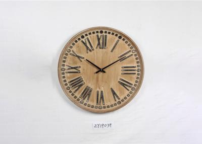 China Schnitzten 12 Stunden ZY19039 ringsum hölzerne Uhr-Wand-Kunst-Uhr zu verkaufen