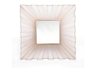 China Home Concavo Convex Square Metal Wall Art Mirror for sale