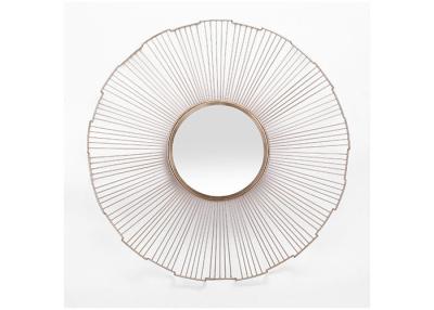 China Round Framed Concavo-Convex Modern Metal Wall Art Mirror For Home Decoration for sale