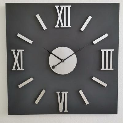 China A0002 Black Square Quartz Movement Decorative Wooden Clocks Te koop