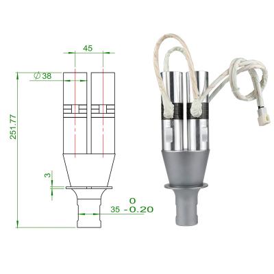 China Other Lingke 20kHz 2600W Ultrasonic Plastics Welder Equipment Converter Transducer Factory Price for sale