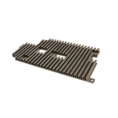 China CU 1020 Custom Stamped Copper Fin Heatsink Wave Bent Fin Heatsink for sale