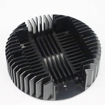 China Customized Aluminum Alloy CNC Machining Round Extruded Aluminum LED Light Heatsink for sale