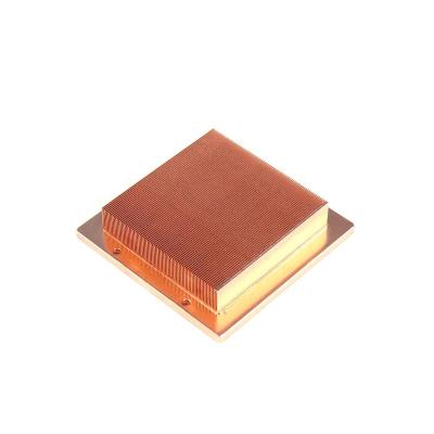 China Copper OEM Customized 60W Copper Skiving Heatsink For CPU IC Chip for sale