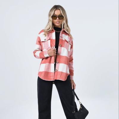 China Breathable Women's Colorful Casual Blouse Women's Long Sleeve Plaid Shirt Hot Sale for sale