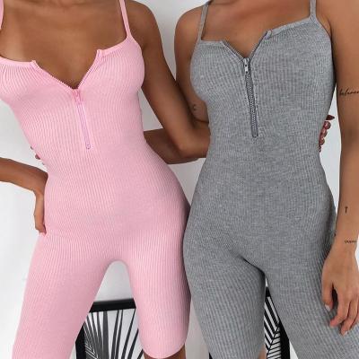 China QUICK DRY Women's Summer Solid Sports Bodycon Overalls One Piece Casual Jumpsuits For Women Equipment Sports for sale