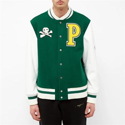 China Sustainable OEM Custom Embroidered Varsity Baseball Cheerleading Team Jacket For Men for sale