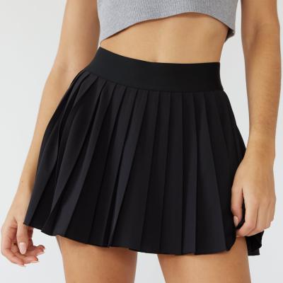 China Shirts & Main 2021 Women Fashion High Waist Dance Skirt Summer Pleated Mini Skirt Tennis Wear For Women Skirt Shorts Two Piece for sale