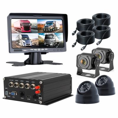 China Siren Built-in Truck 4CH HDD MDVR 720P With 4G GPS WIFI Car Black Box CCTV DVR Mobile Security Camera for sale