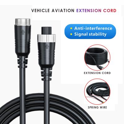 China Custom Aviator 20m Car Video Extension Cable 4pin 15m For Car Rear View Reversing Bus Truck Camera Parking Assistance System for sale