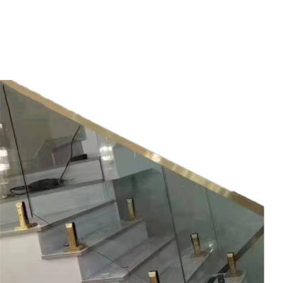 China Best price good quality modern U shaped aluminum alloy frameless glass balustrade for sale