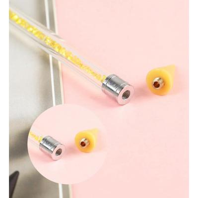 China Multifunctional Double Ended Dotting Nail Art Pen of Crystal Beads Handle Rhinestones Studs Pickersoft Sillicon Wax for sale