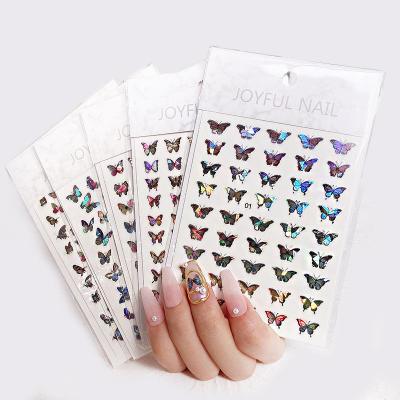 China Shiny Wholesale Custom Beauty Nail Wraps 3d Sticker Art Nail Decoration Sticker Nail Decal for sale