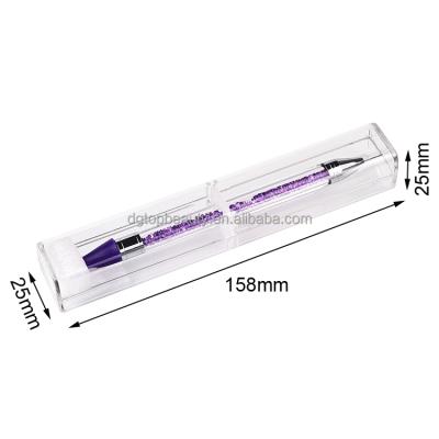 China Double Ended Professional Wax Pen For Crystal Picker Art Pencil Tools Rhinestones Dotting Nail Salon Nail Picker for sale