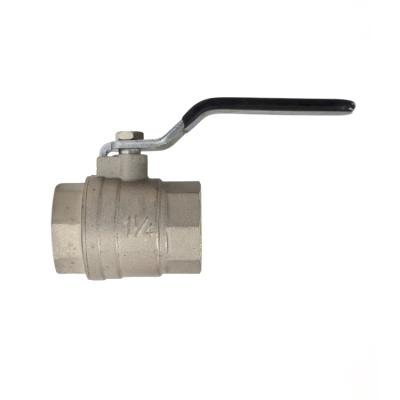 China 1/2 Female Forged Brass Ball Valve Nickel Plated General Material 600WOG MS58 Steel Wire Or Male NPT BSP Brass Ball for sale