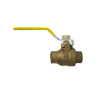 China OEM& General DOM Customized C x C Forging Welding Brass Gas Welded Ball Valve With Yellow Handle for sale